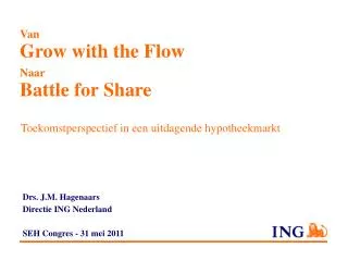 Drs. J.M. Hagenaars Directie ING Nederland SEH Congres - 31 mei 2011