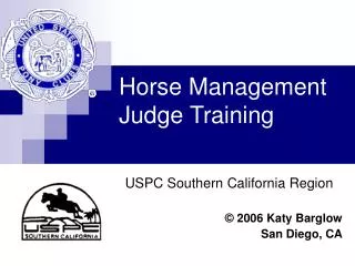 Horse Management Judge Training