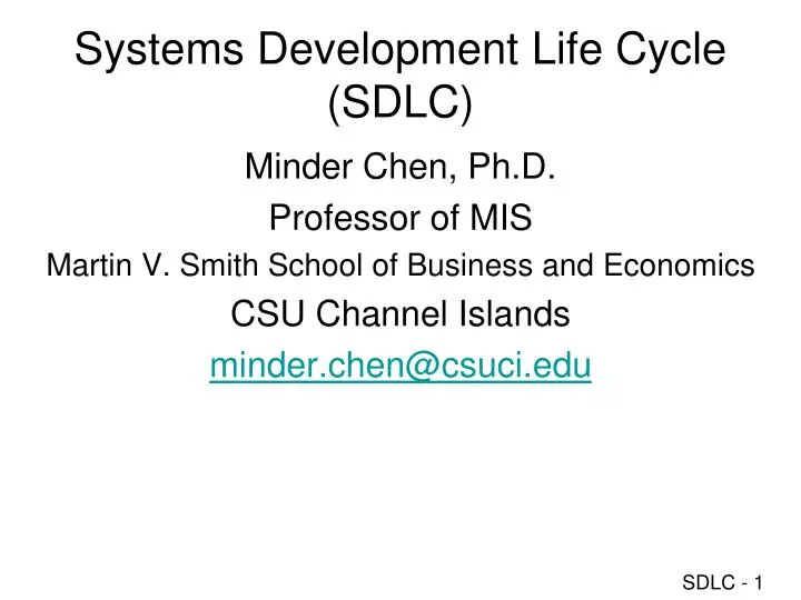 systems development life cycle sdlc