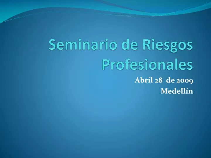 seminario de riesgos profesionales