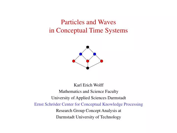 particles and waves in conceptual time systems