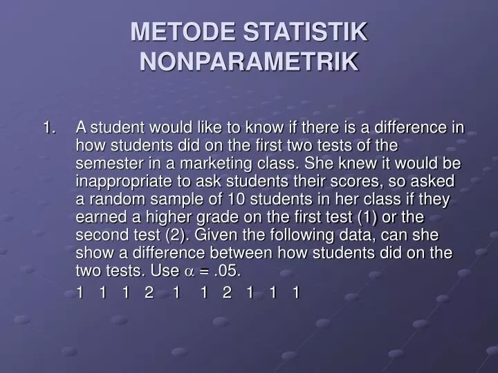 metode statistik nonparametrik
