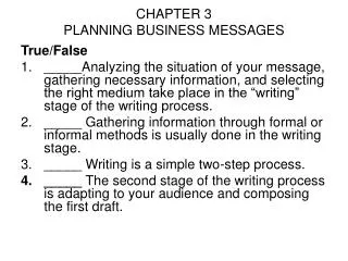 chapter 3 planning business messages