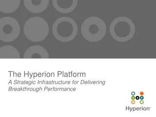 The Hyperion Platform A Strategic Infrastructure for Delivering Breakthrough Performance