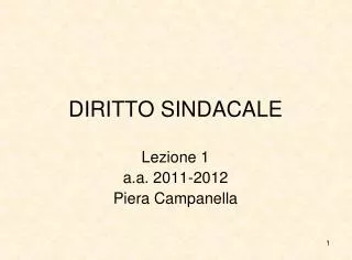 diritto sindacale