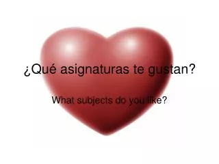 qu asignaturas te gustan