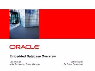 Embedded Database Overview