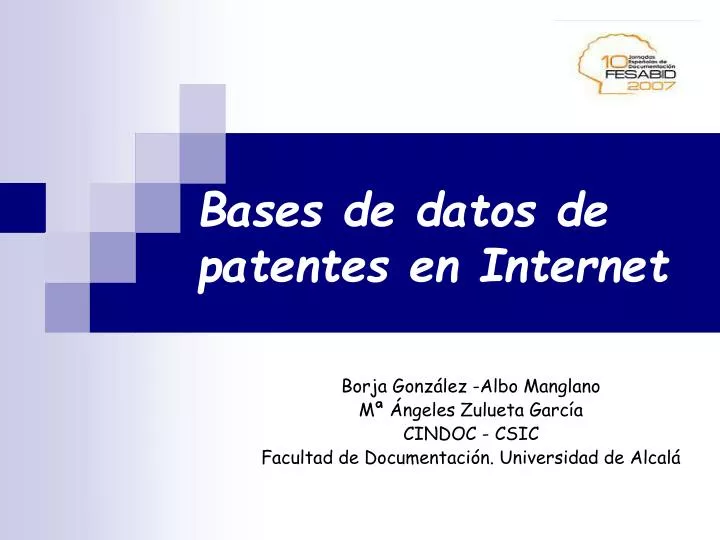 bases de datos de patentes en internet