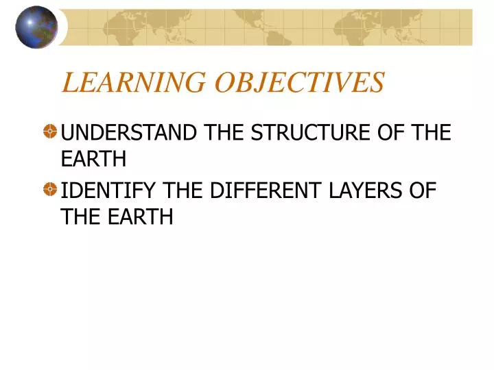 learning objectives