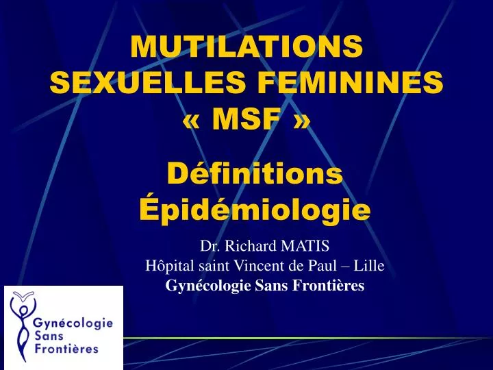 mutilations sexuelles feminines msf