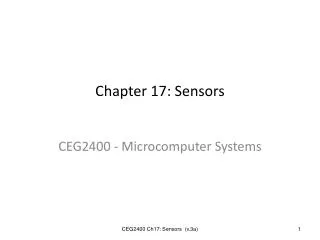 Chapter 17: Sensors