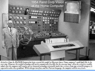 1954 Rand Corp Vision of the Home Computer