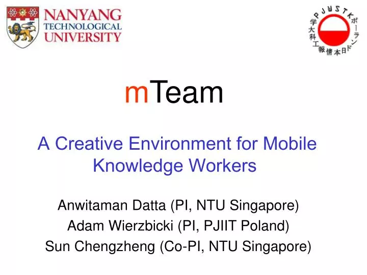 a creative environment for mobile knowledge workers