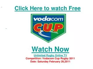Boland vs Griquas live Streaming Vodacom Cup Rugby 2011 HD V