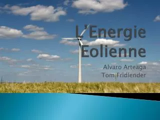 l energie eolienne