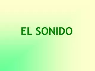 el sonido