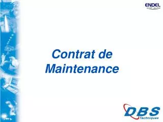 contrat de maintenance