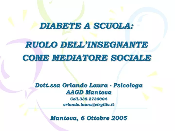 diabete a scuola ruolo dell insegnante come mediatore sociale