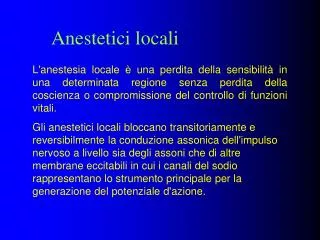 Anestetici locali