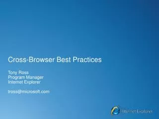 Cross-Browser Best Practices