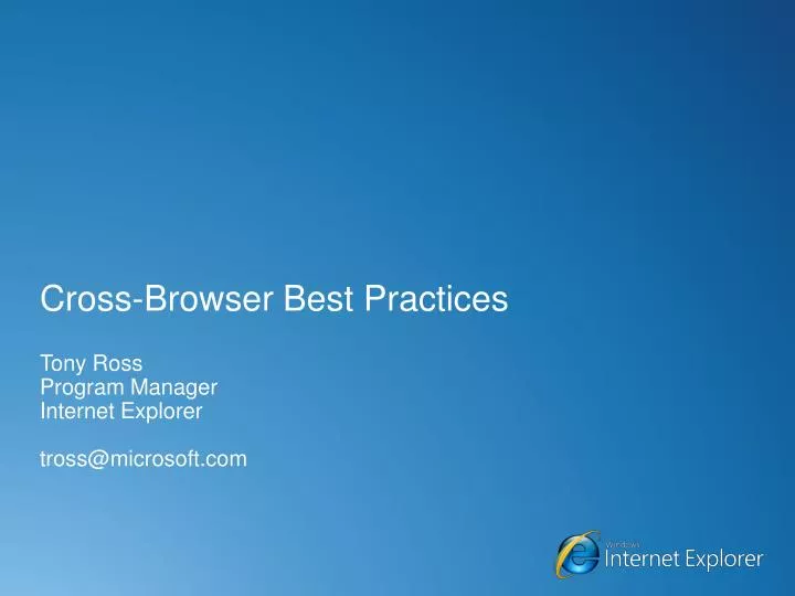 cross browser best practices