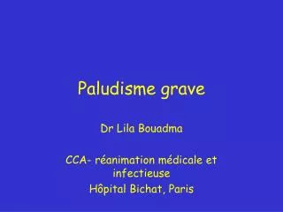 paludisme grave