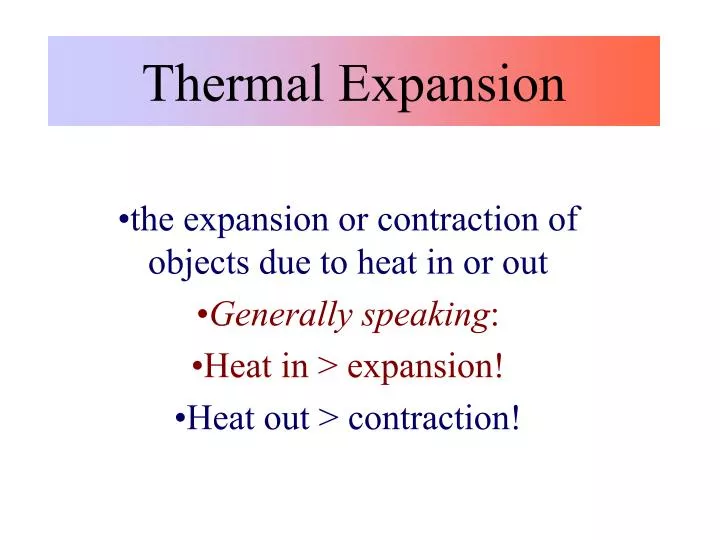 thermal expansion