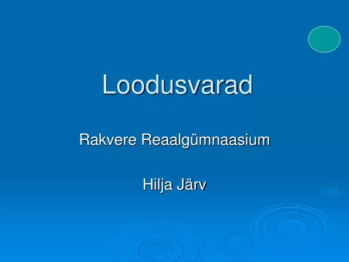 loodusvarad