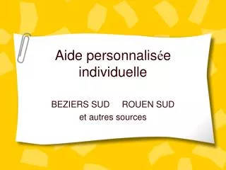aide personnalis e individuelle