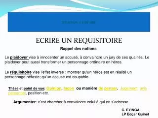 situation d ecriture
