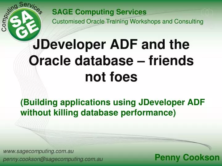 jdeveloper adf and the oracle database friends not foes
