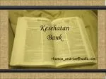 Kesehatan Bank - slide 1