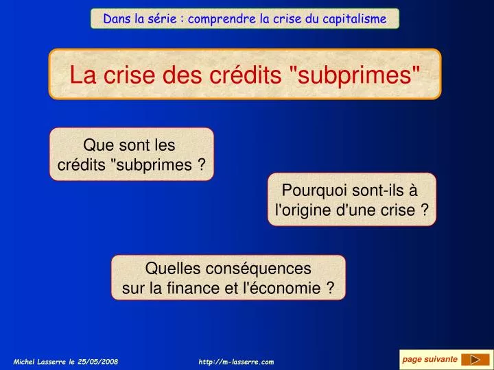 la crise des cr dits subprimes