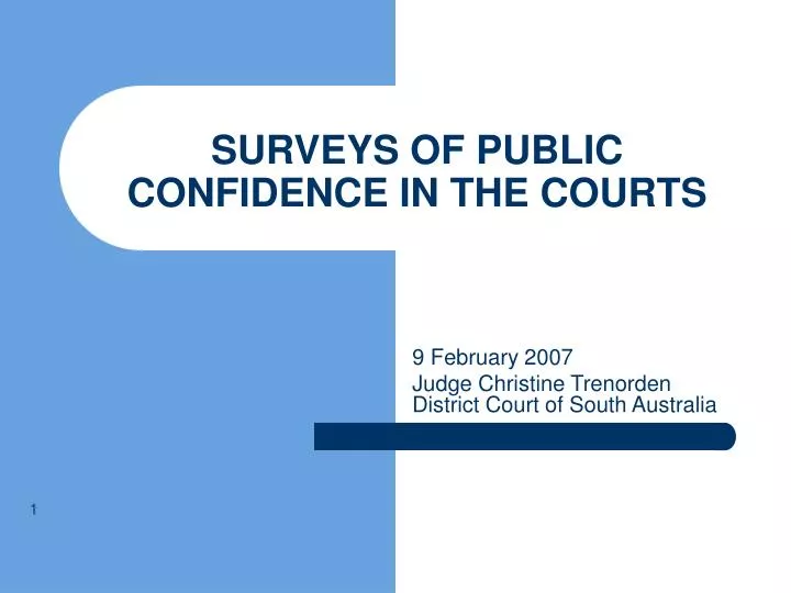surveys of public confidence in the courts