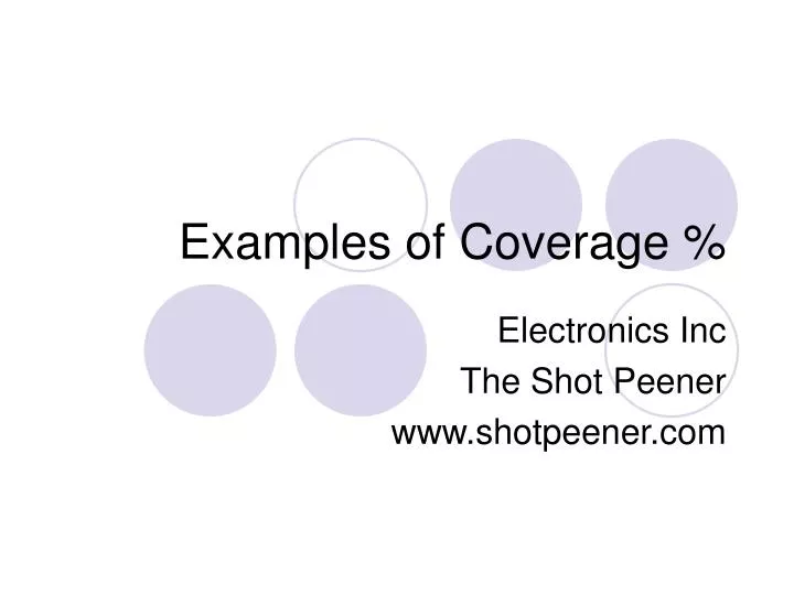 examples of coverage