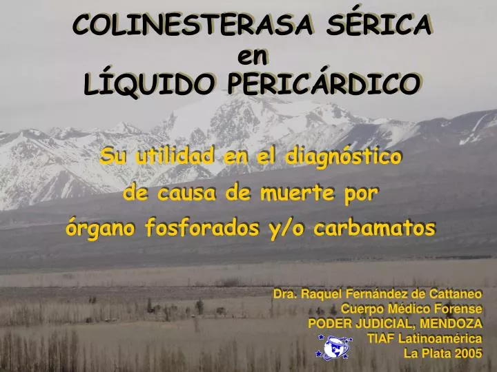 colinesterasa s rica en l quido peric rdico