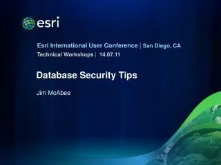 Database Security Tips