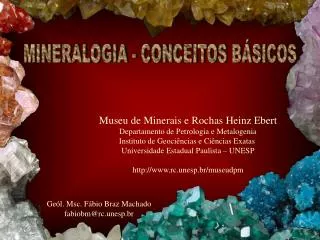 MINERALOGIA - CONCEITOS BÁSICOS