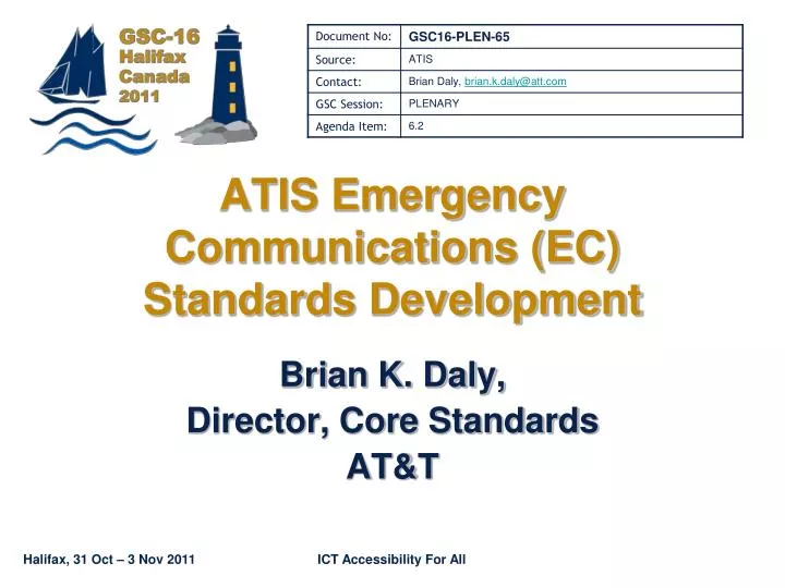 atis emergency communications ec standards development