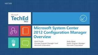 Microsoft System Center 2012 Configuration Manager Overview