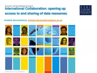 International Collaboration: opening up access to and sharing of data resources
