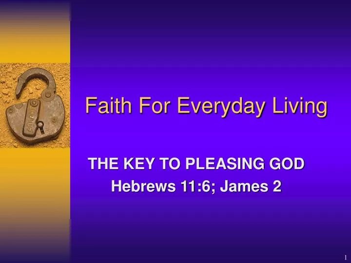 faith for everyday living