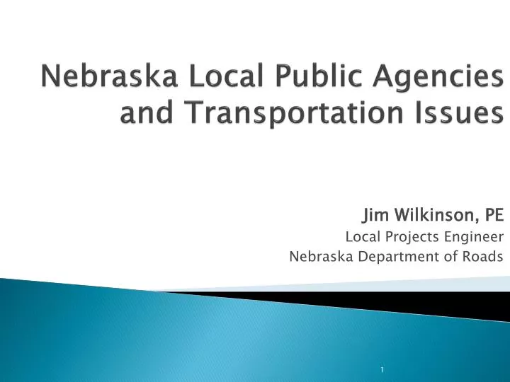 nebraska local public agencies and transportation issues