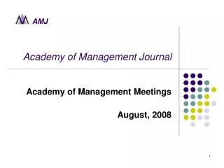Academy of Management Journal