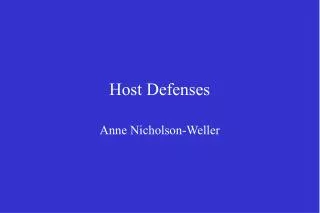 Host Defenses