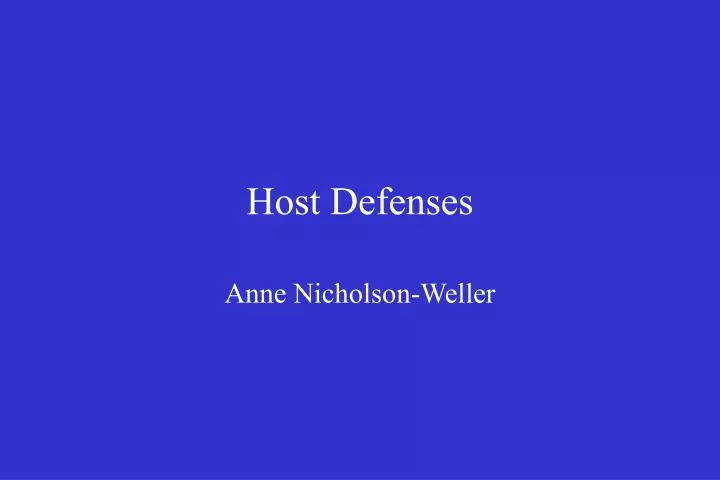 host defenses