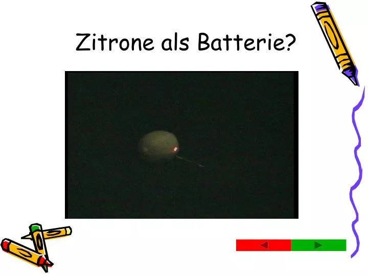 zitrone als batterie