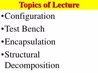 Topics of Lecture