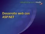 Desarrollo web con ASP.NET - slide 1