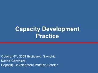 Capacity Development Practice